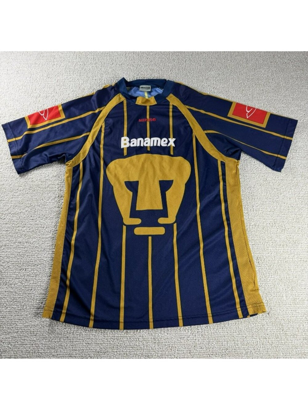 Mirko Sports Pumas Unam Soccer Football Jersey Purple Gold Men’s Size Large